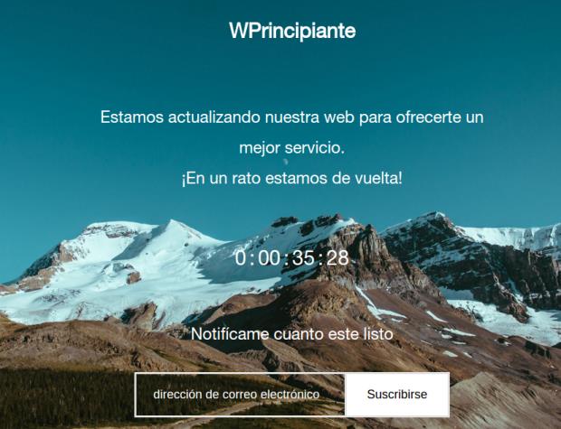Cómo colocar tu web de WordPress en modo Mantenimiento