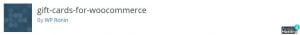 WooCommerce Gift Cards plugin woocommerce
