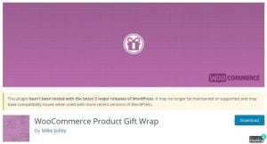 WooCommerce Product Gift Wrap plugin woocommerce