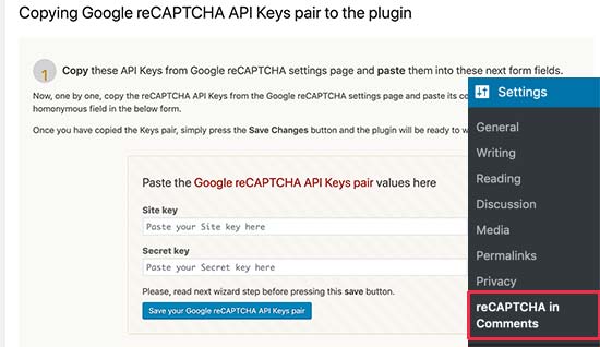 Cómo agregar reCAPTCHA a comentarios de WordPress