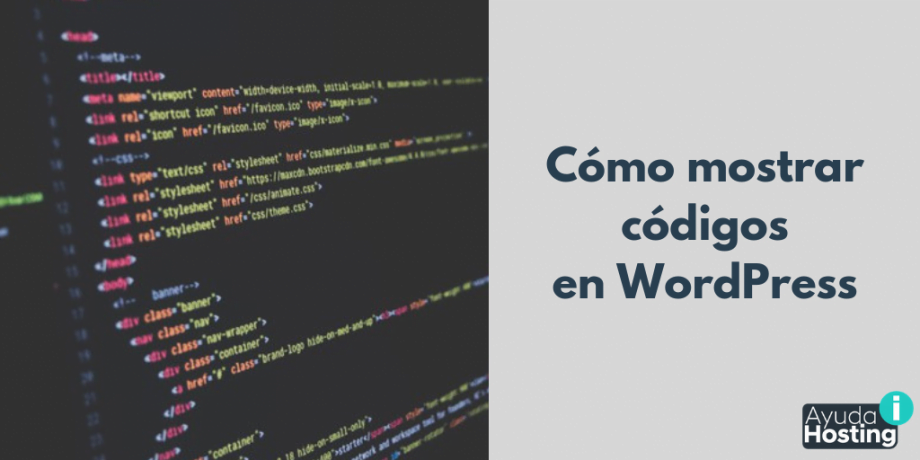 Cómo mostrar códigos en WordPress