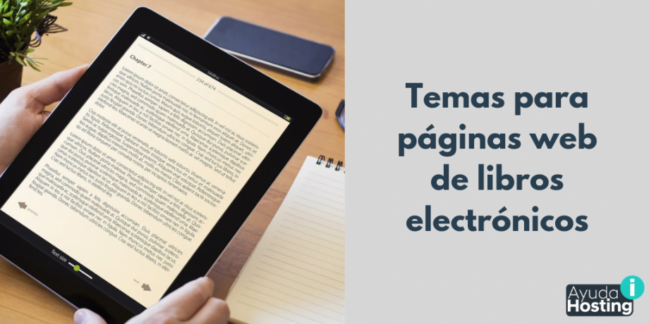 Temas para páginas web de libros electrónicos Temas para páginas web de libros electrónicos