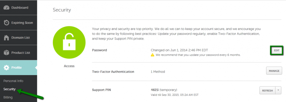 Cómo modificar la contraseña de mi cuenta en NameCheap Cómo modificar la contraseña de mi cuenta en NameCheap