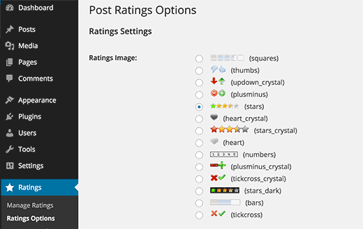 Cómo agregar un sistema de calificación de publicaciones en WordPress con WP-PostRatings