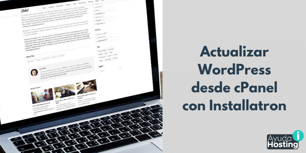 Actualizar WordPress desde cPanel con Installatron