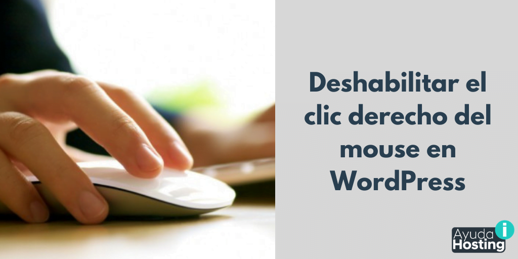 Cómo deshabilitar el clic derecho del mouse en WordPress