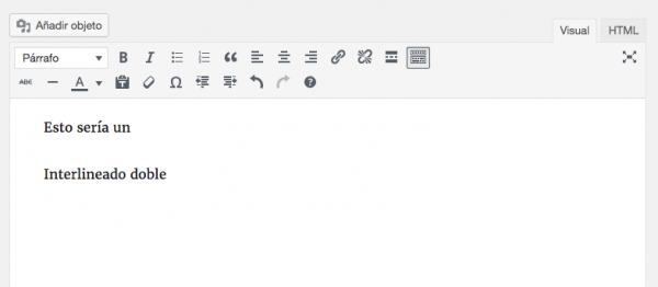 Cómo cambiar el interlineado en textos de WordPress