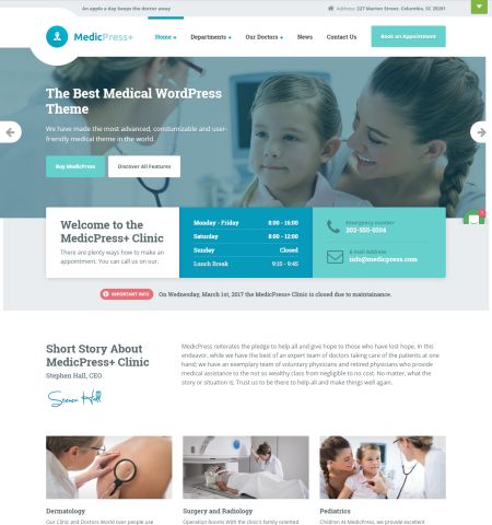 Los mejores temas de WordPress para instituciones médicas, médicos y dentistas