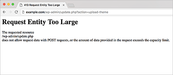 Cómo arreglar el error 413 “Solicitud de identidad demasiado grande” en WordPress