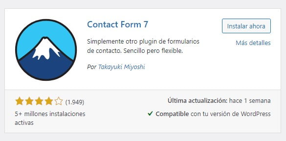 Contact Form 7 Instalacion